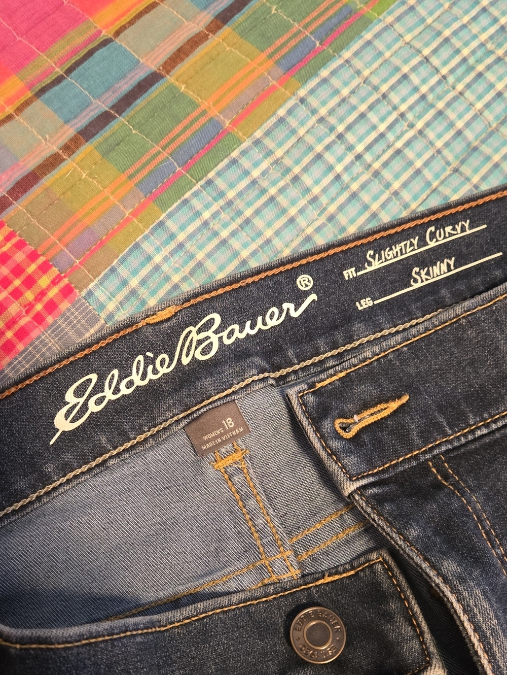 Eddie Bauer Women's Slightly Curvy Skinny Jeans - Dark Indigo Blue
